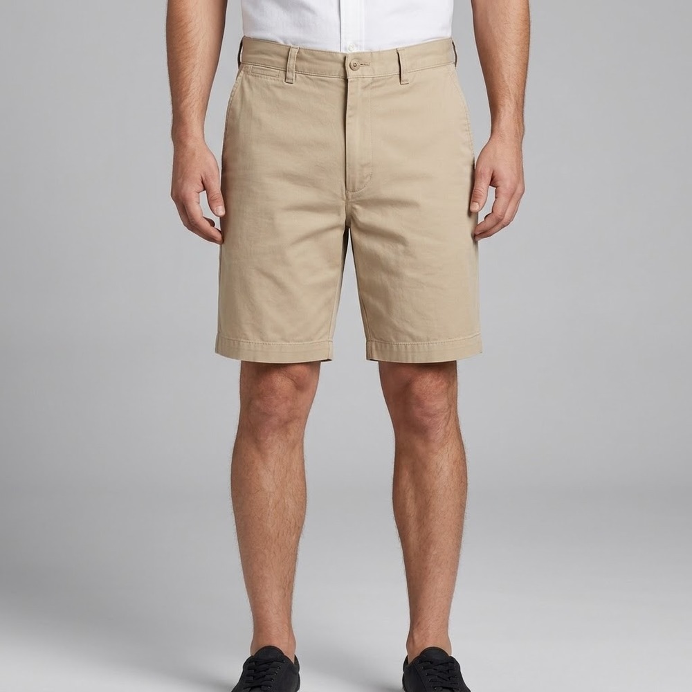 Polo Ralph Lauren Chino Flat Front Utility Shorts Men 34 Beige Cotton EUC